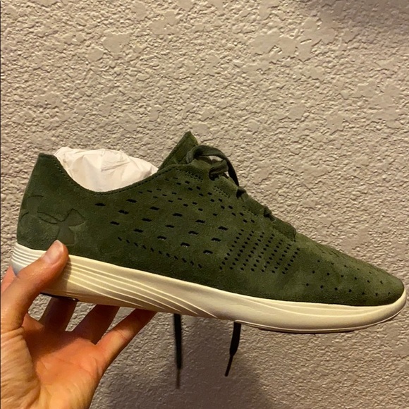 army green under armour shoes
